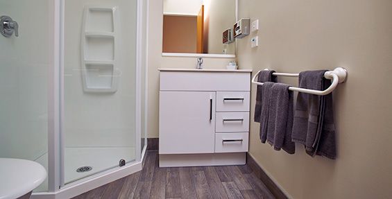 Double Studio Units bathroom with shower